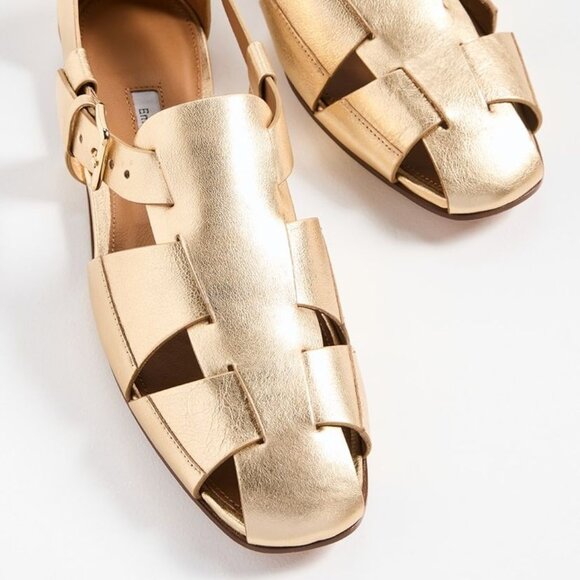 Earnest Fisherman Sandal in Gold Calf - Picture 2 of 6